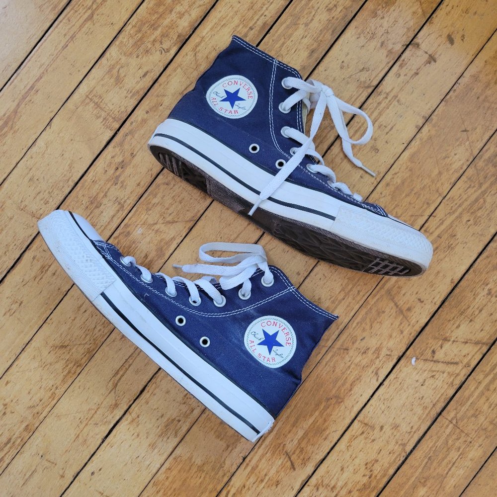Converse High Tops Navy Blue Size 7.5